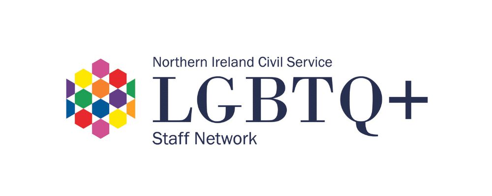 Northern Ireland Civil Service’s LGBTQ+ staff network group logo.